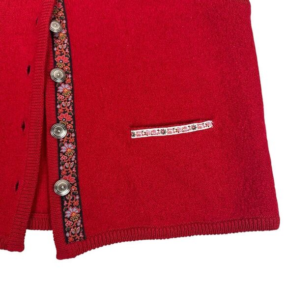 Woolrich Boiled Felted Wool Red Large Vest - Picture 5 of 7